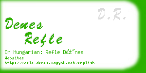 denes refle business card